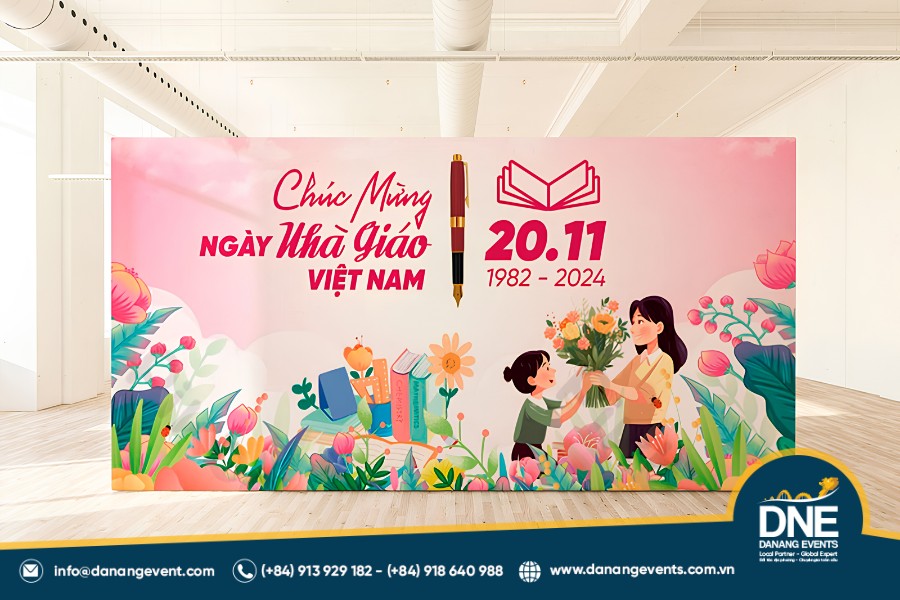 mẫu backdrop 20/11 đẹp và ấn tượng