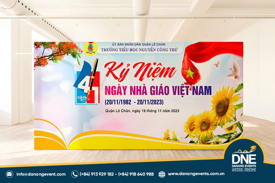 mẫu backdrop 20/11 đẹp và ấn tượng