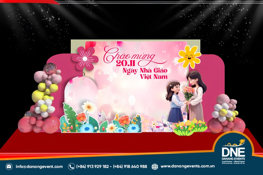 mẫu backdrop 20/11 đẹp và ấn tượng