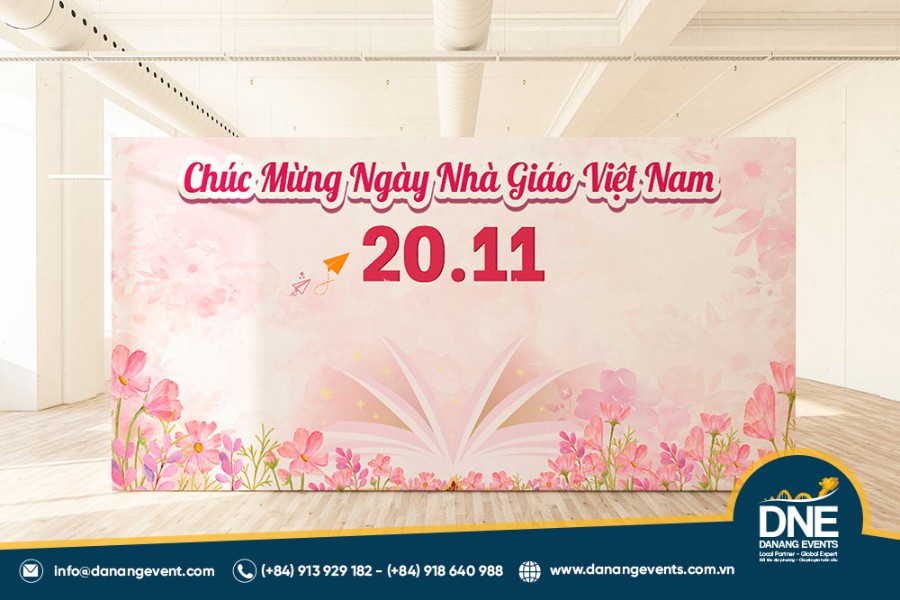 mẫu backdrop 20/11 đẹp và ấn tượng