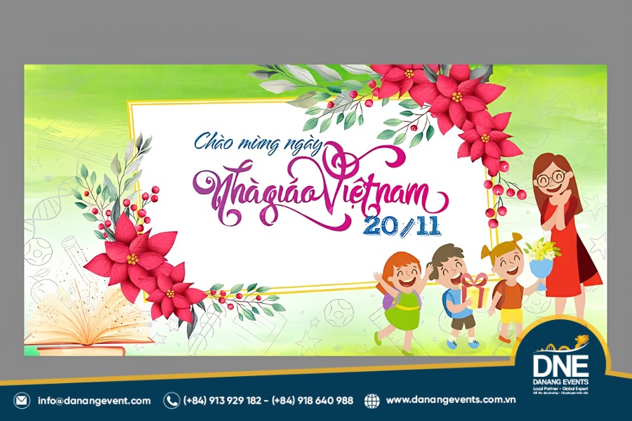 mẫu backdrop 20/11 đẹp và ấn tượng