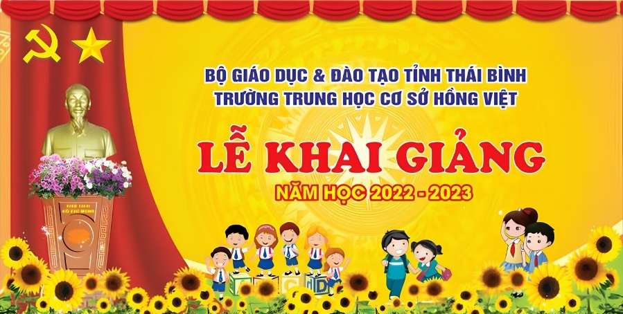 mẫu backdrop khai giảng ấn tượng cho năm học mới