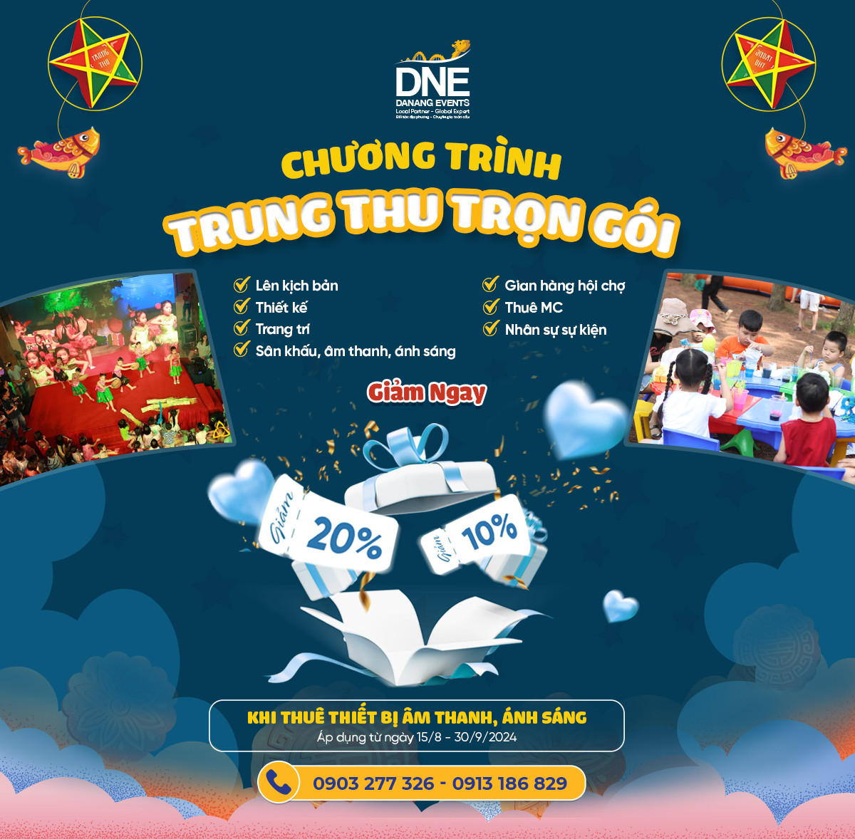 Chào đón Trung thu 2024, Danang Events ưu đãi lên tới 20% cho các dịch vụ thuê thiết bị