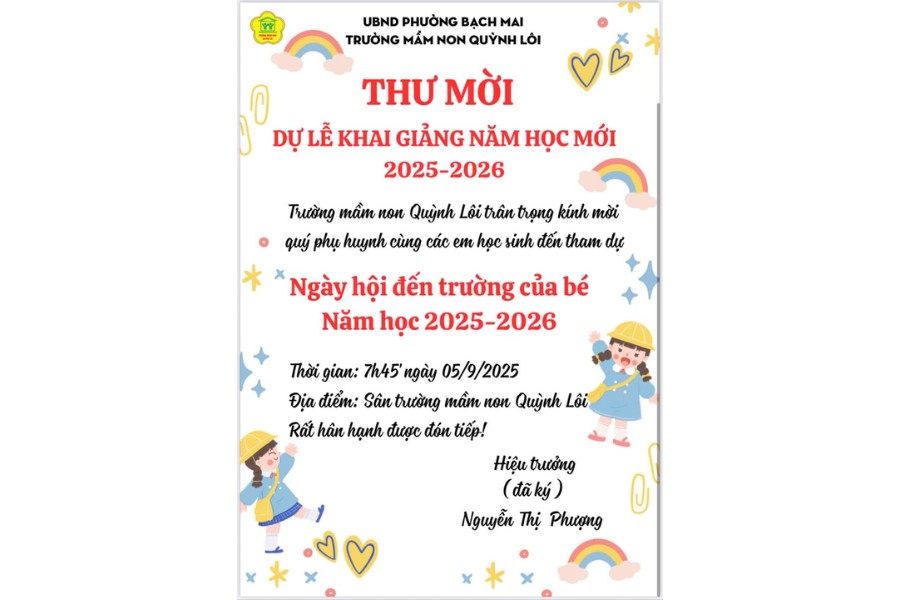 Vai trò của giấy mời tham dự trong sự kiện khai giảng