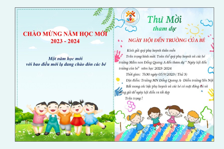 Mẫu giấy mời khai giảng cho năm học mới