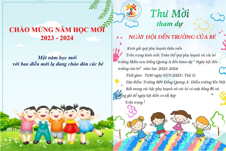 Mẫu giấy mời khai giảng cho năm học mới