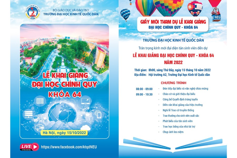 Mẫu giấy mời khai giảng cho năm học mới