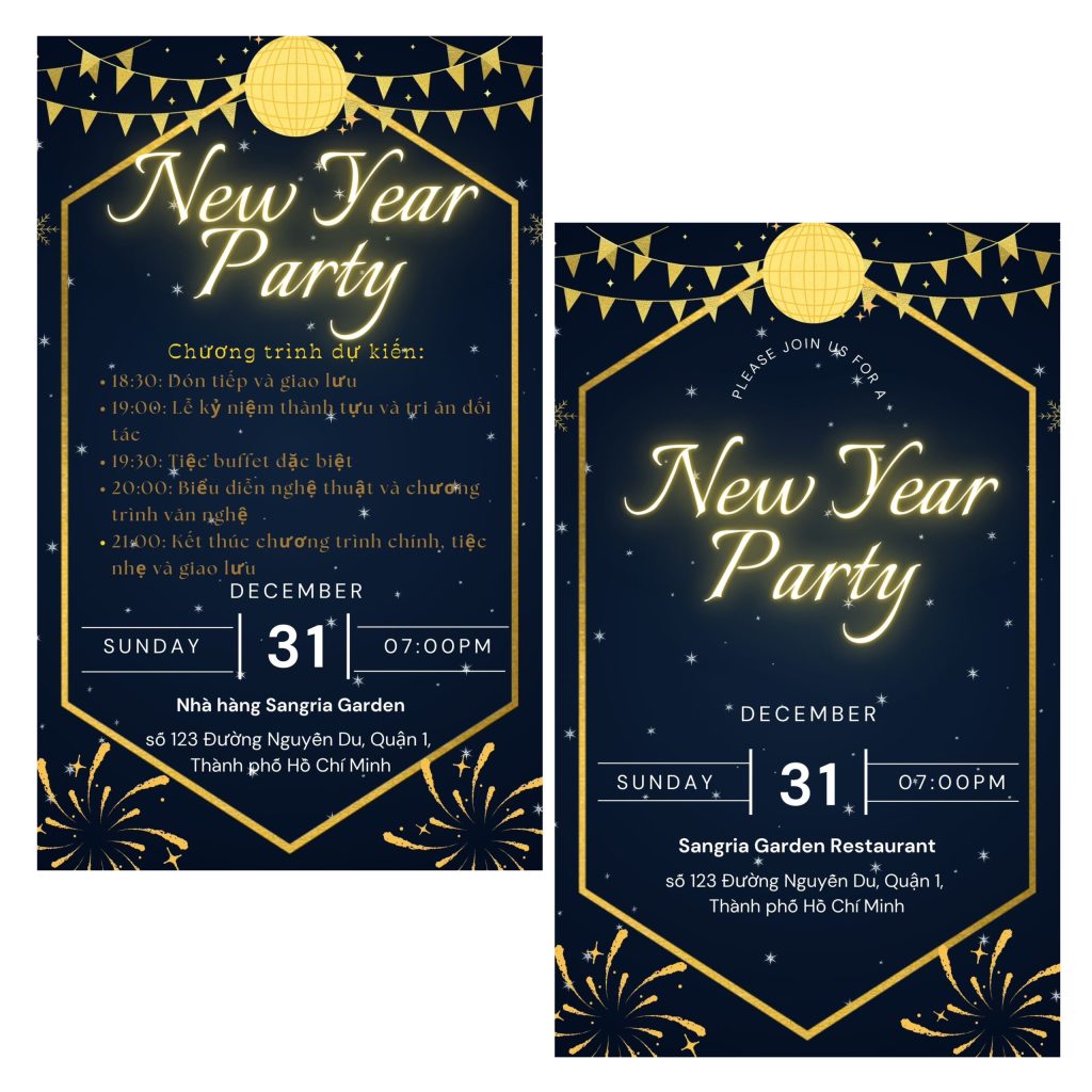 mẫu thiệp mời year end party mẫu thiệp mời year end party