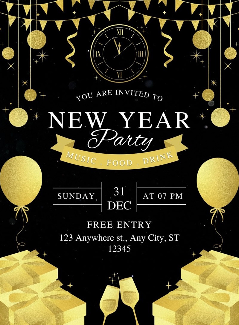 mẫu thiệp mời year end party mẫu thiệp mời year end party