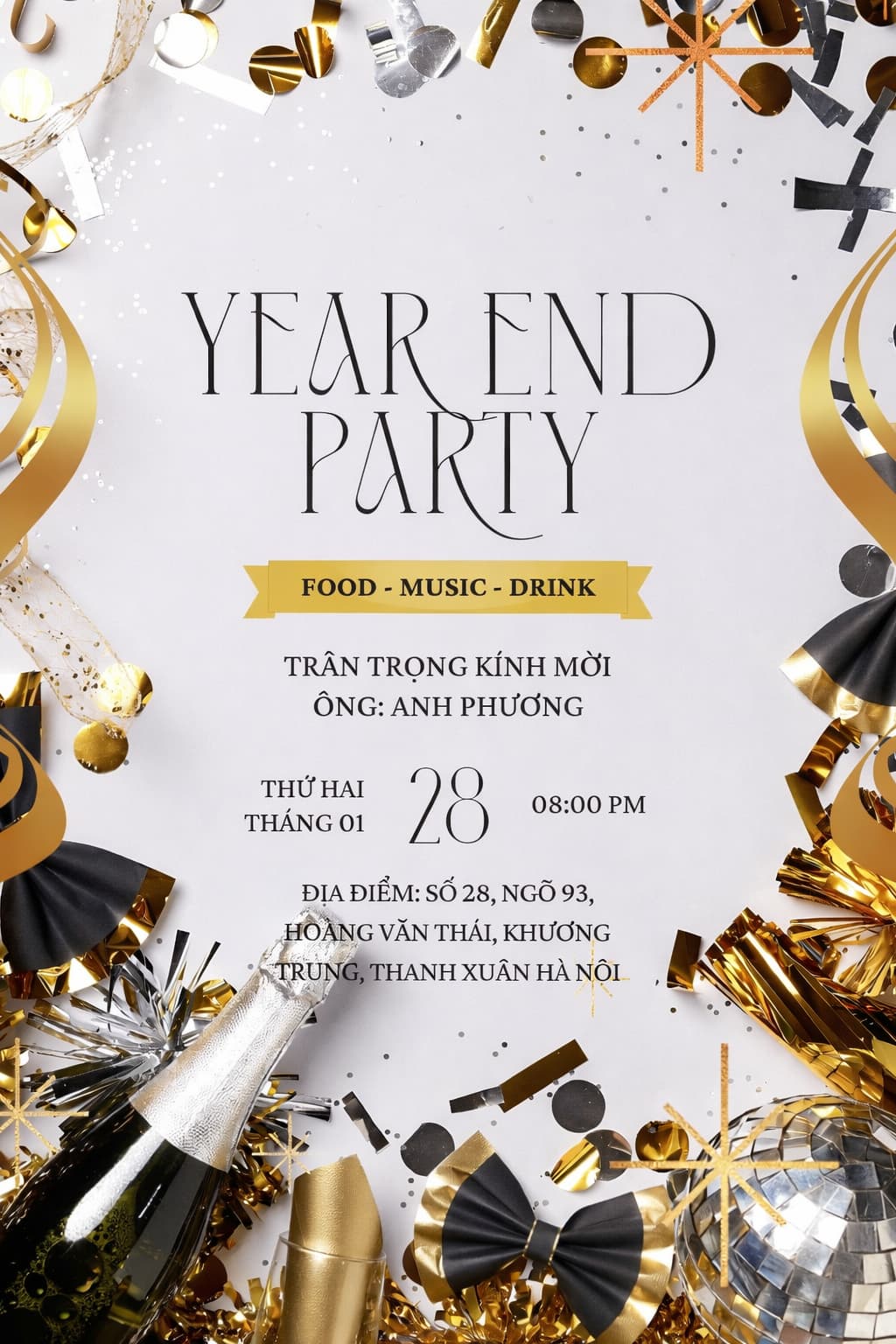 mẫu thiệp mời year end party mẫu thiệp mời year end party