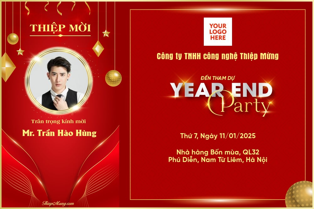 mẫu thiệp mời year end party mẫu thiệp mời year end party