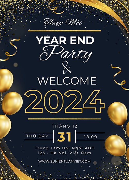mẫu thiệp mời year end party mẫu thiệp mời year end party