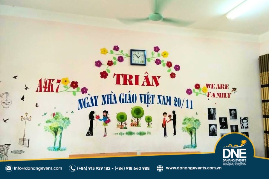 Trang trí lớp học 20/11 Trang trí lớp học 20/11